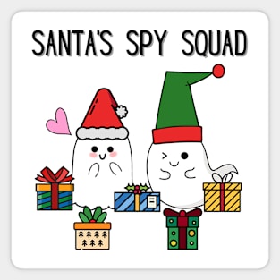 Santa's Spy Squad Holiday Winter Ghost Magnet